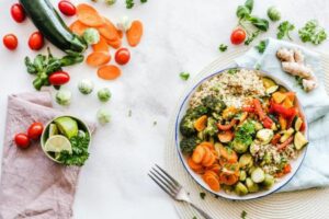 plates of raw food